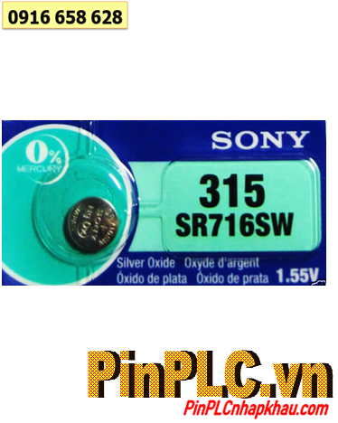 Sony SR716SW _Pin 315; Pin đồng hồ 1.55v SIlver Oxide Sony SR716SW _Pin 315